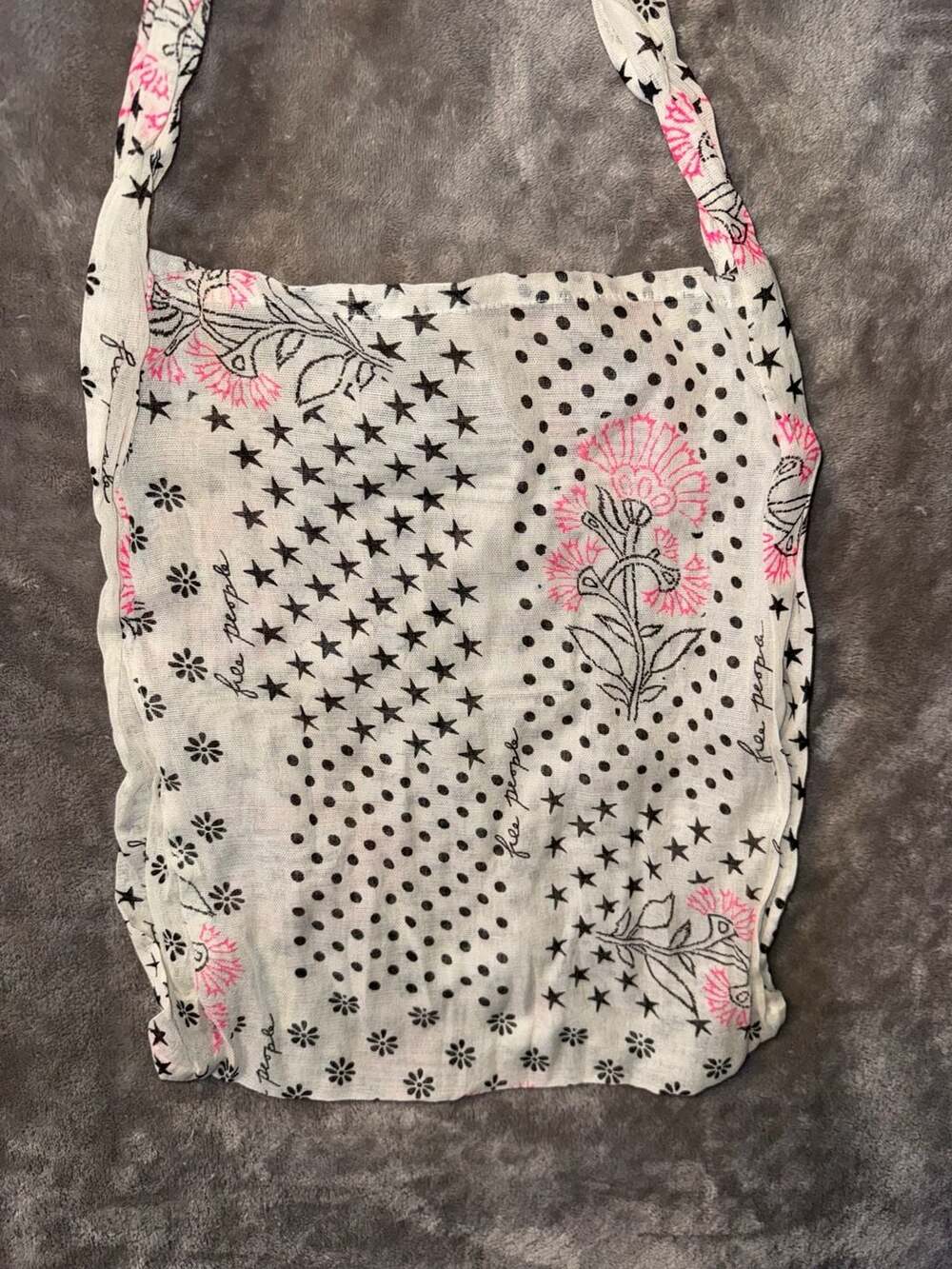 Free People Printed Gauze Tote Bag
